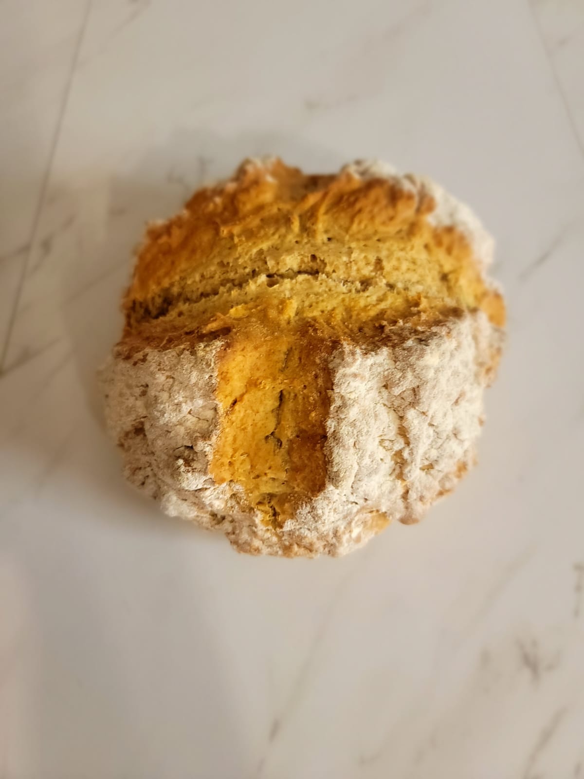 Rustic soda bread loaf