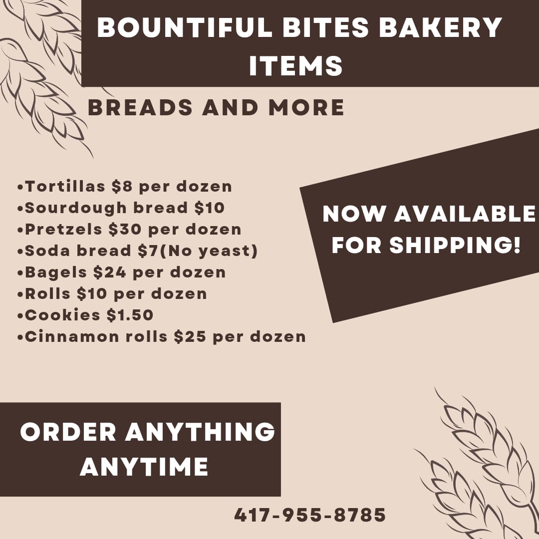 Bountiful Bites shipping availability flyer